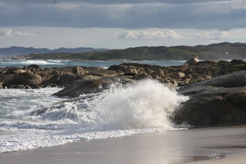 Lights Beach, Staircase to Beach on western end.