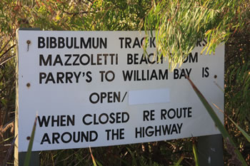 Bibbulmun Track at Parry Beach (sign)